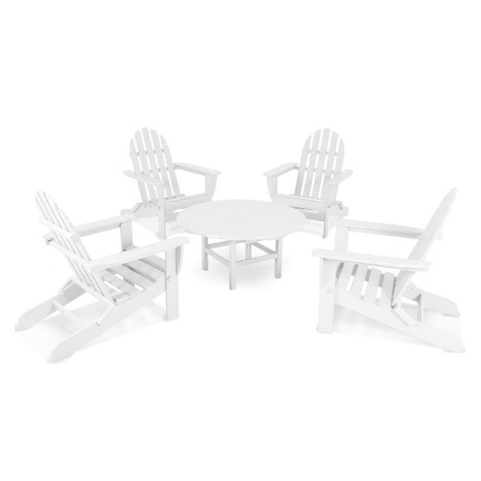 Classic Folding Adirondack 5-Piece Conversation Group