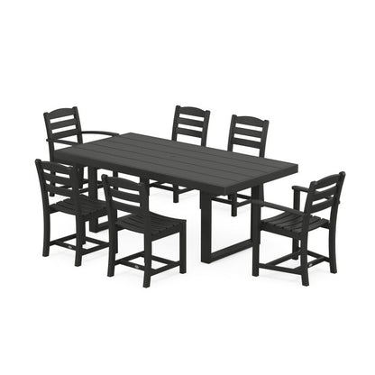 La Casa Café 7-Piece Dining Set with Trestle Legs