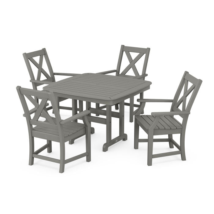 Braxton 5-Piece Dining Set with Trestle Legs