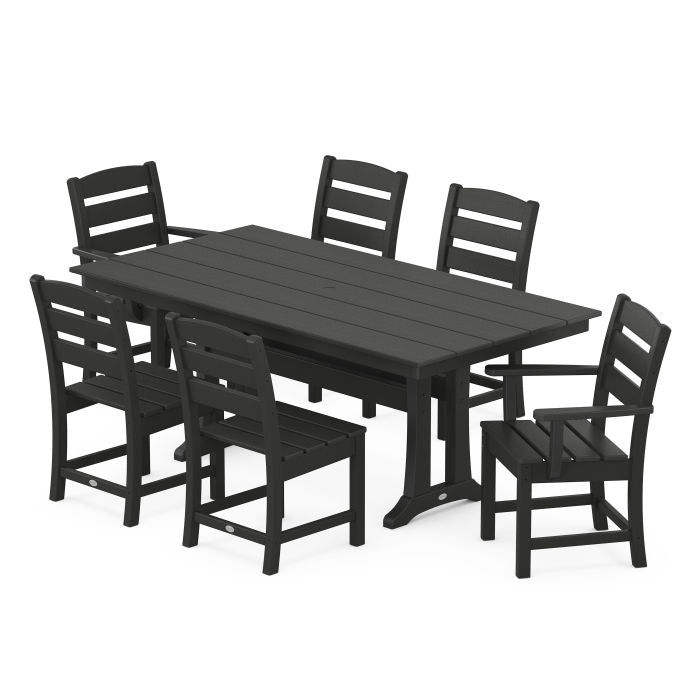 Lakeside 7-Piece Farmhouse Trestle Dining Set