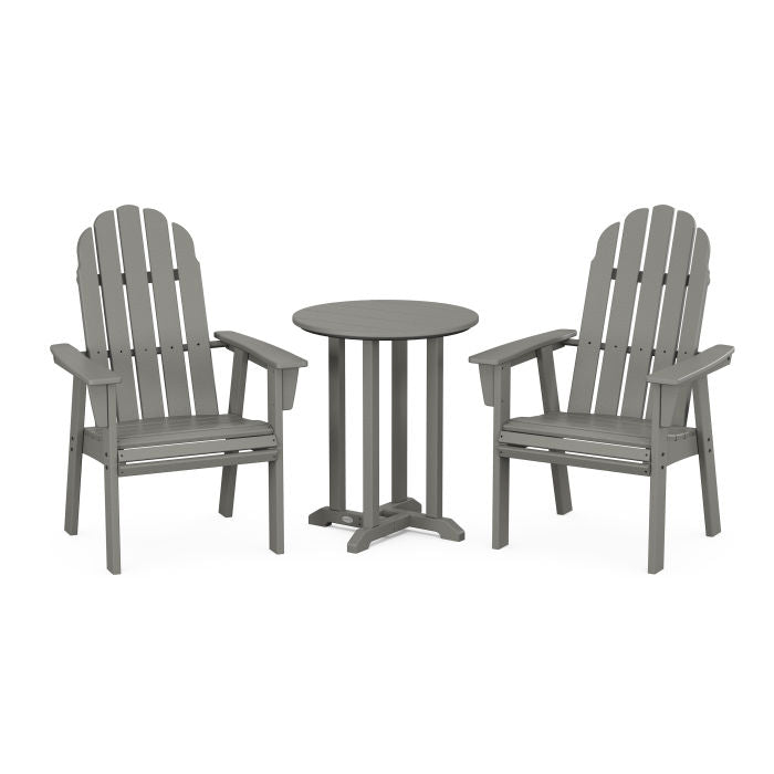 Vineyard Adirondack 3-Piece Round Dining Set