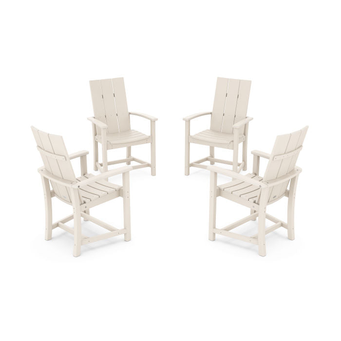 Modern 4-Piece Upright Adirondack Conversation Set