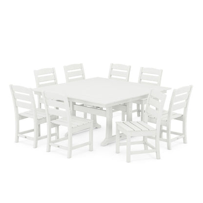 Lakeside 9-Piece Farmhouse Trestle Dining Set in Vintage Finish