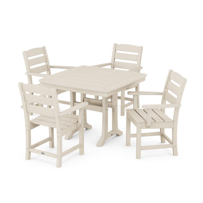 Lakeside 5-Piece Dining Set with Trestle Legs