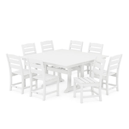 Lakeside 9-Piece Farmhouse Trestle Dining Set