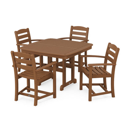 La Casa Café 5-Piece Dining Set with Trestle Legs