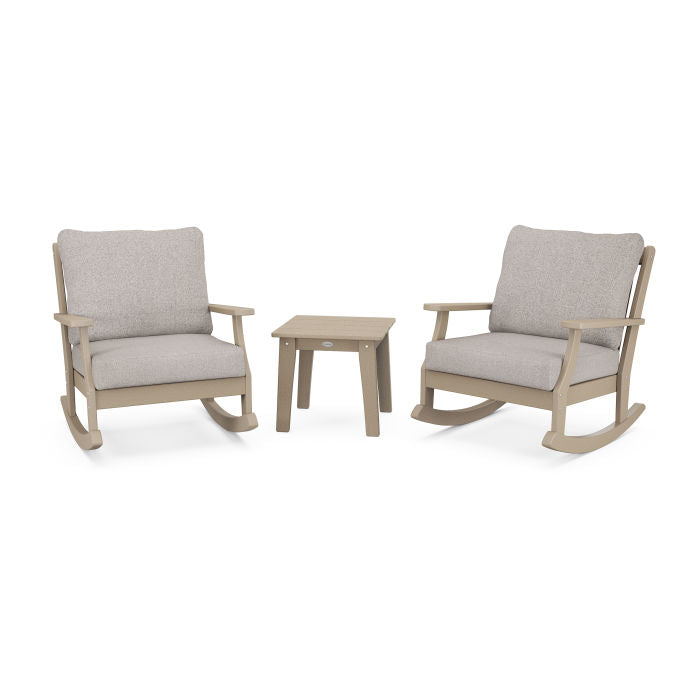 Braxton 3-Piece Deep Seating Rocker Set in Vintage Finish