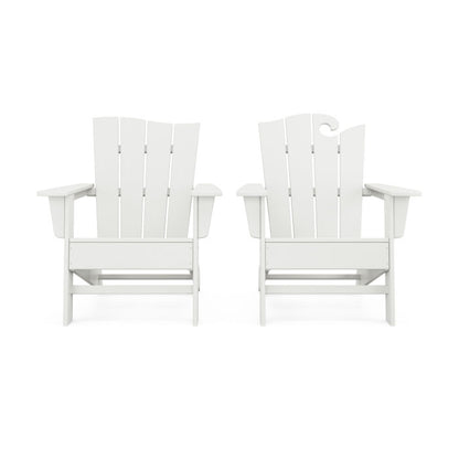 Wave 2-Piece Adirondack Set with The Wave Chair Left in Vintage Finish