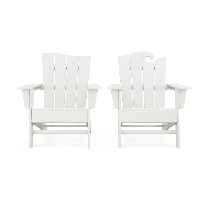 Wave 2-Piece Adirondack Set with The Wave Chair Left in Vintage Finish