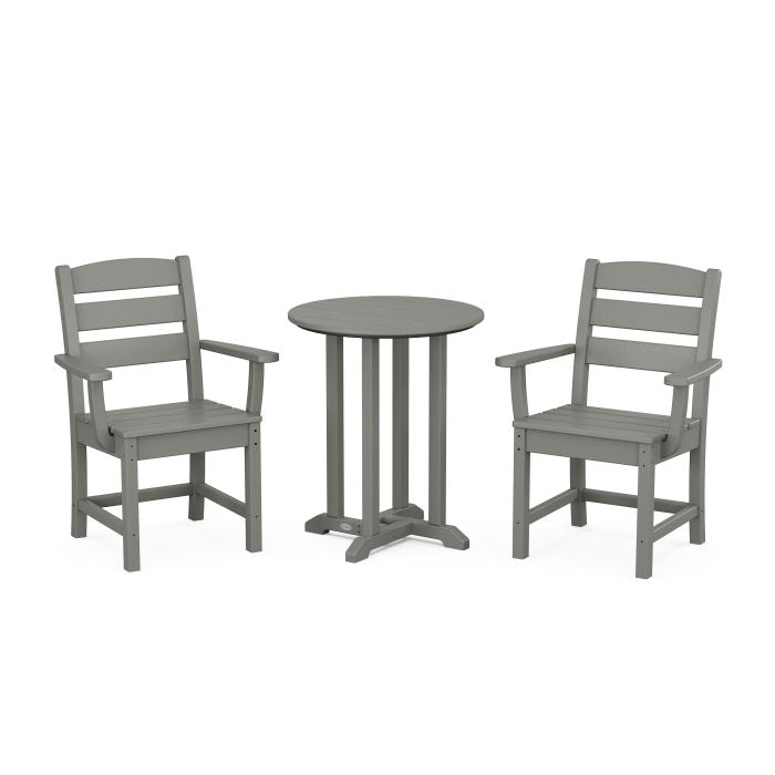 Lakeside 3-Piece Round Dining Set