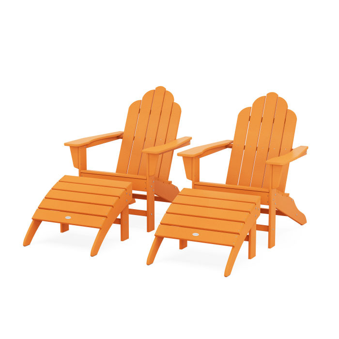 Long Island Adirondack Chair 4-Piece Set with Ottomans