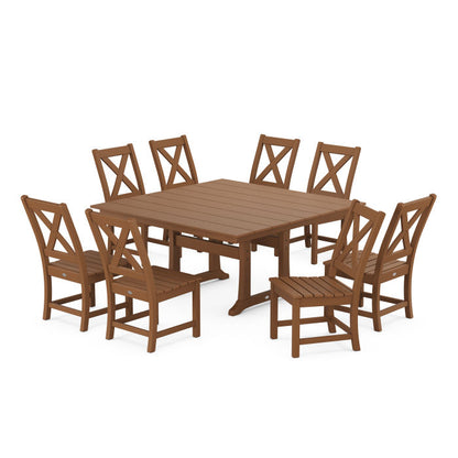 Braxton Side Chair 9-Piece Farmhouse Dining Set