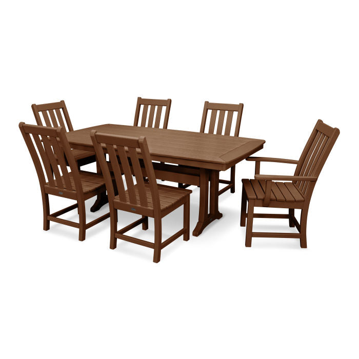 Vineyard 7-Piece Dining Set with Trestle Legs