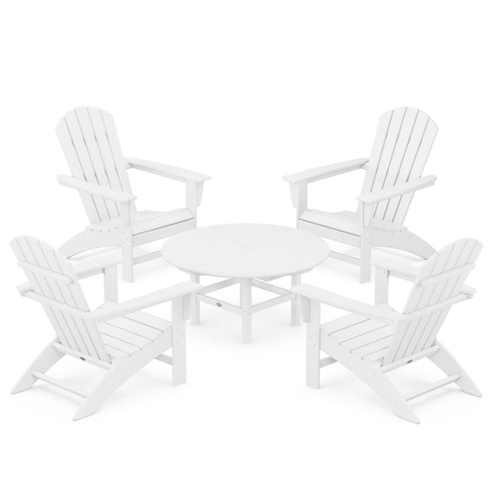 Nautical 5-Piece Adirondack Chair Conversation Set
