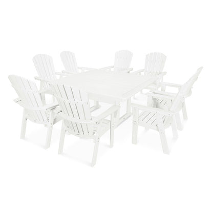 Nautical Adirondack 9-Piece Trestle Dining Set