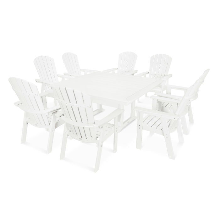 Nautical Adirondack 9-Piece Trestle Dining Set