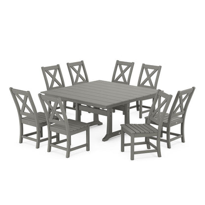 Braxton Side Chair 9-Piece Farmhouse Dining Set