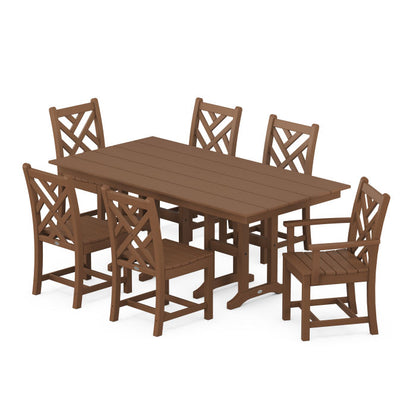 Chippendale 7-Piece Farmhouse Dining Set