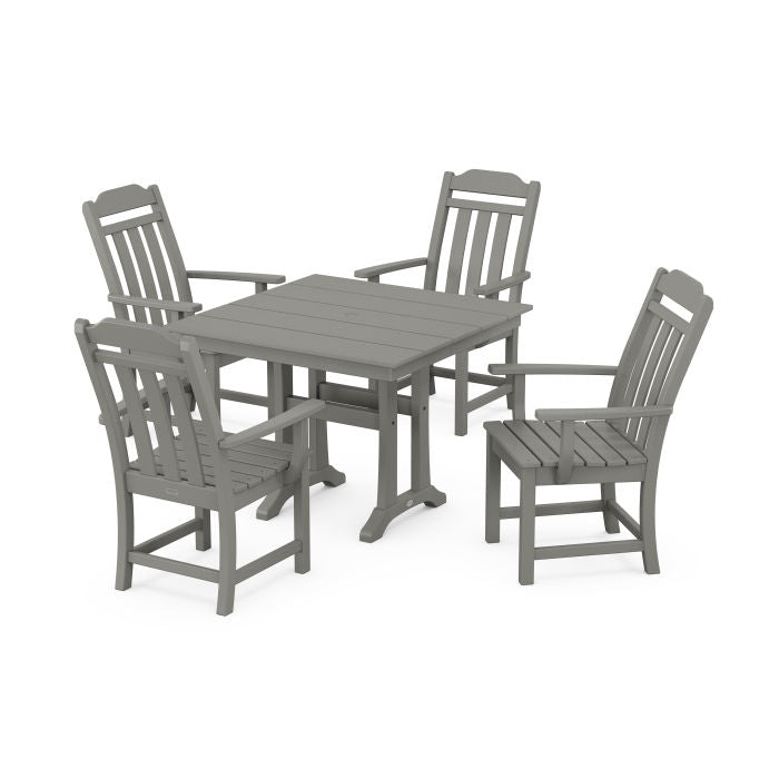 Country Living 5-Piece Farmhouse Dining Set with Trestle Legs