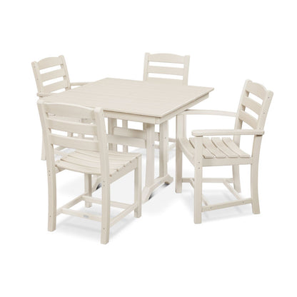 La Casa Café 5-Piece Farmhouse Dining Set with Trestle Legs
