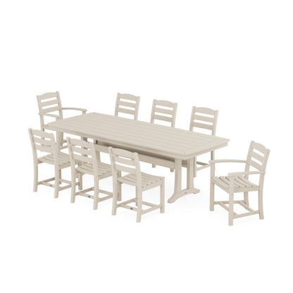La Casa Café 9-Piece Dining Set with Trestle Legs