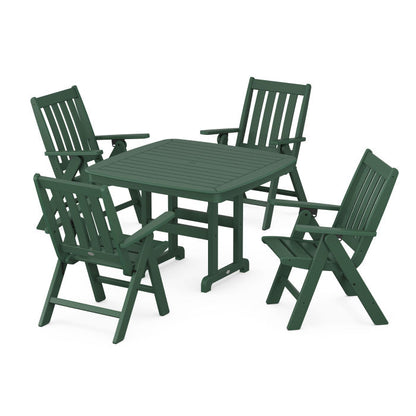 Vineyard Folding Chair 5-Piece Dining Set