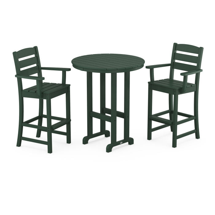 Lakeside 3-Piece Round Bar Arm Chair Set