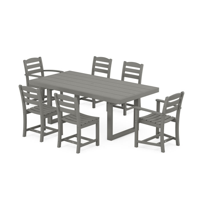 La Casa Café 7-Piece Dining Set with Trestle Legs