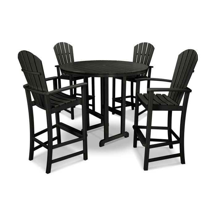 Palm Coast 5-Piece Round Farmhouse Bar Set