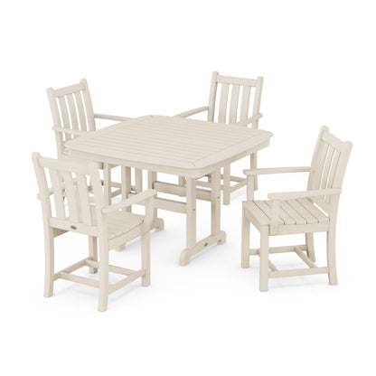 Traditional Garden 5-Piece Dining Set with Trestle Legs