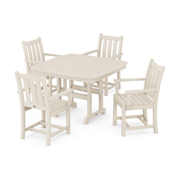 Traditional Garden 5-Piece Dining Set with Trestle Legs