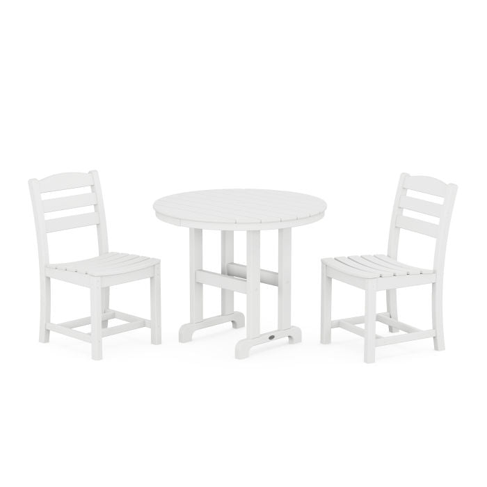 La Casa Café Side Chair 3-Piece Round Dining Set