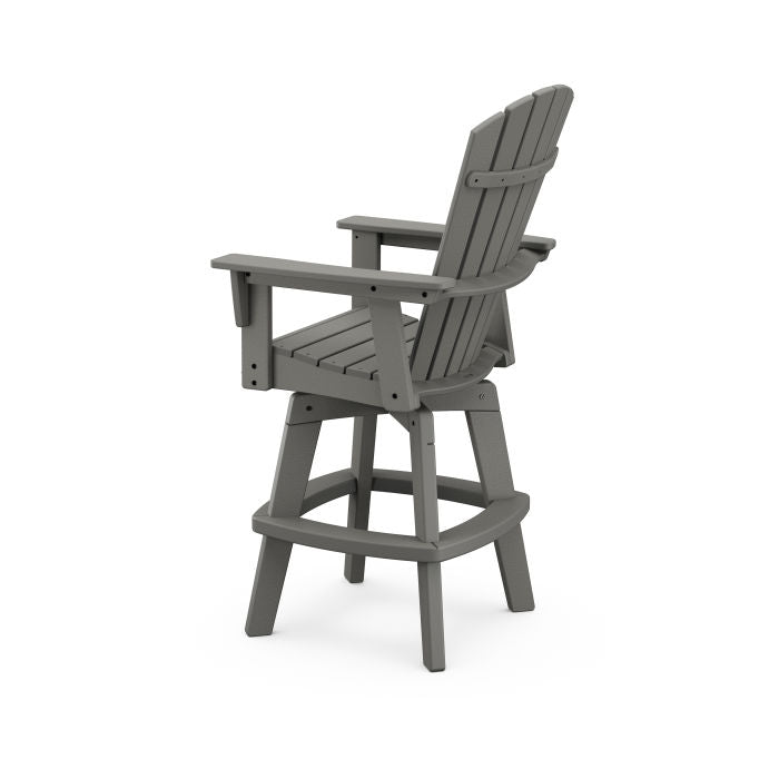 Nautical Curveback Adirondack Swivel Bar Chair