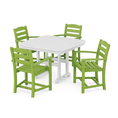 La Casa Café 5-Piece Dining Set with Trestle Legs