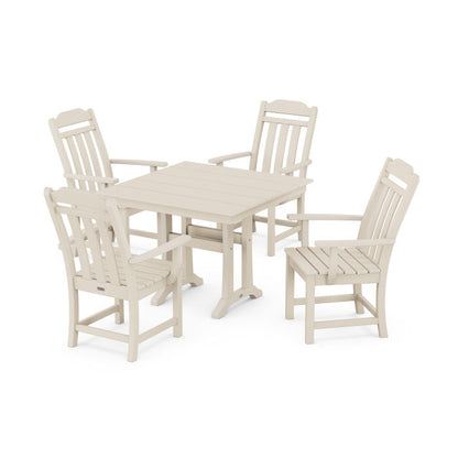 Country Living 5-Piece Farmhouse Dining Set with Trestle Legs