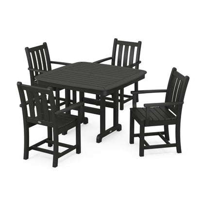 Traditional Garden 5-Piece Dining Set with Trestle Legs