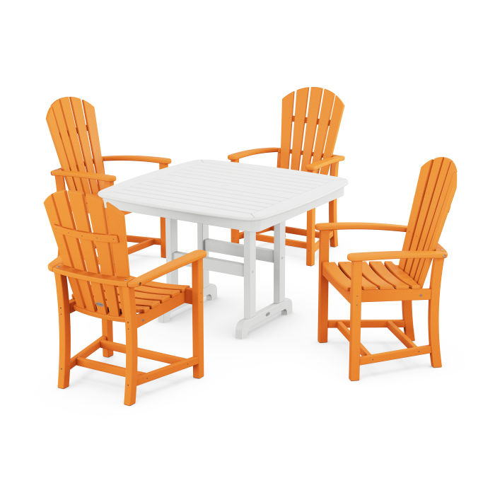 Palm Coast 5-Piece Dining Set with Trestle Legs