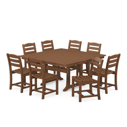 La Casa Café 9-Piece Nautical Trestle Dining Set