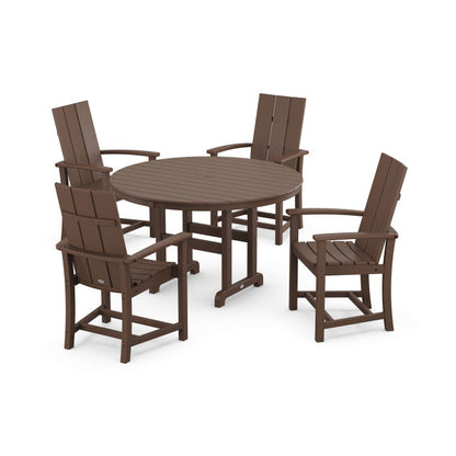 Modern Adirondack 5-Piece Round Farmhouse Dining Set