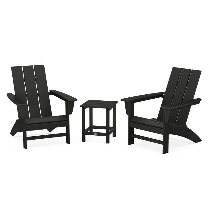 Modern 3-Piece Adirondack Set with Long Island 18" Side Table