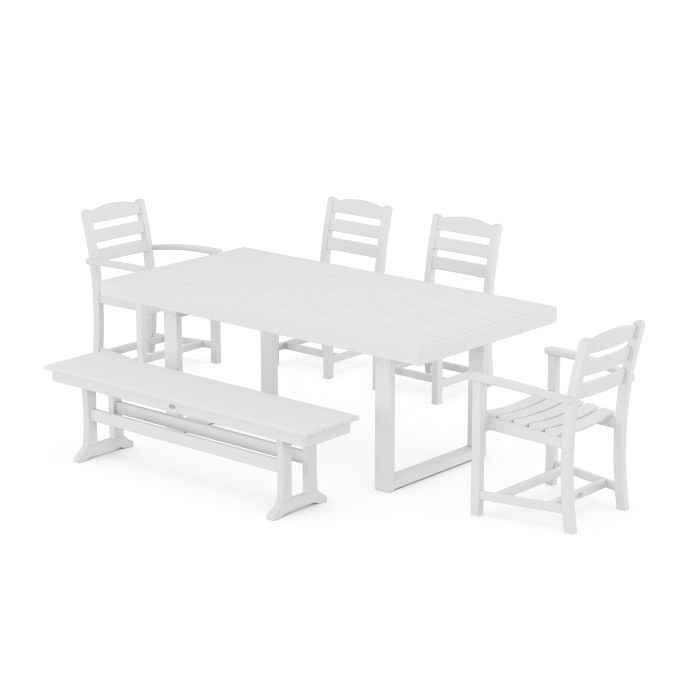 La Casa Café 6-Piece Dining Set with Bench