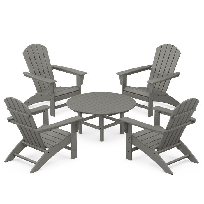 Nautical 5-Piece Adirondack Chair Conversation Set