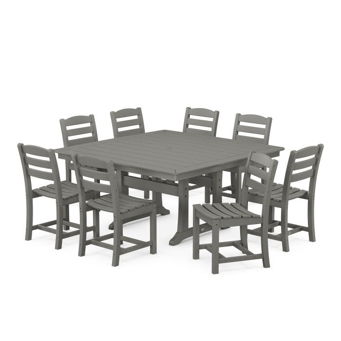 La Casa Café 9-Piece Nautical Trestle Dining Set