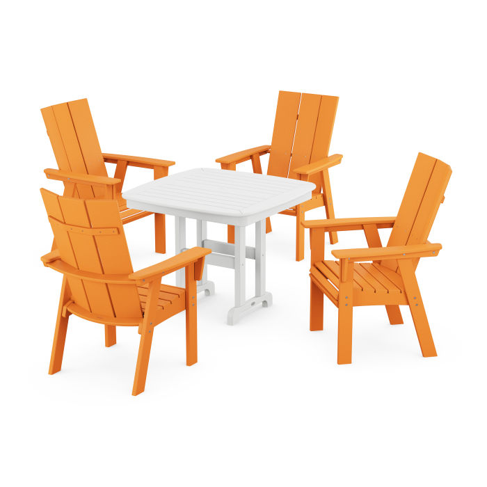 Modern Curveback Adirondack 5-Piece Dining Set