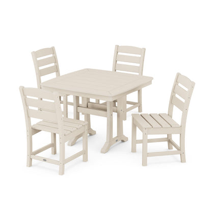 Lakeside Side Chair 5-Piece Dining Set with Trestle Legs