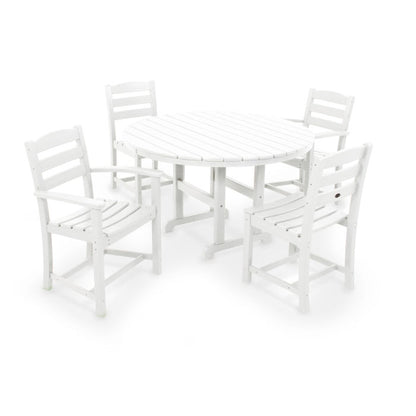 La Casa Café 5-Piece Round Farmhouse Dining Set