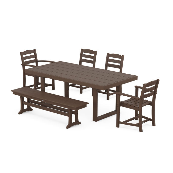 La Casa Café 6-Piece Dining Set with Bench