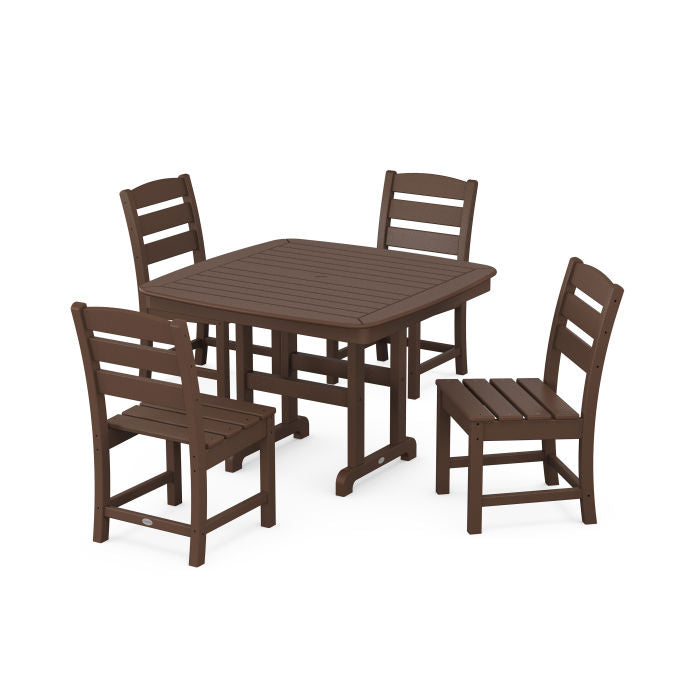 Lakeside Side Chair 5-Piece Dining Set with Trestle Legs