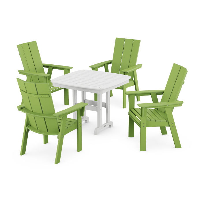 Modern Curveback Adirondack 5-Piece Dining Set