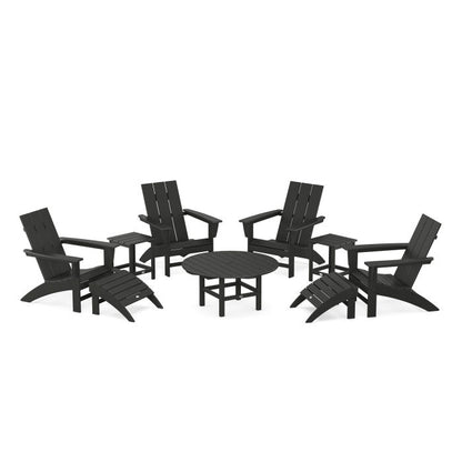 Modern Adirondack Chair 9-Piece Conversation Set